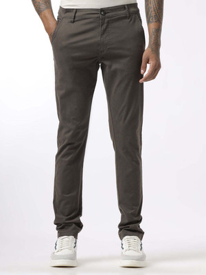 WROGN Slim Fit Men Green Trousers