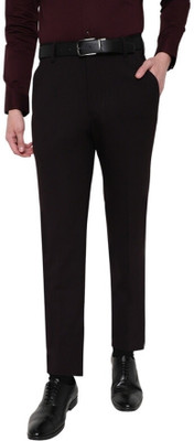 SUBTRACT Slim Fit Men Black Trousers