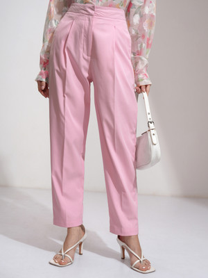 Tokyo Talkies Regular Fit Women Pink Trousers