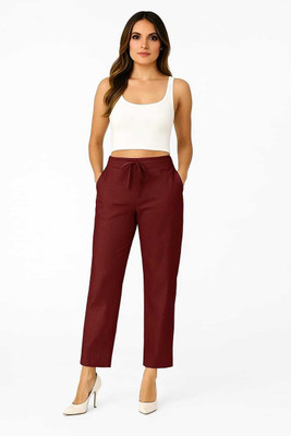 Lexie Straight Fit Women Purple Trousers