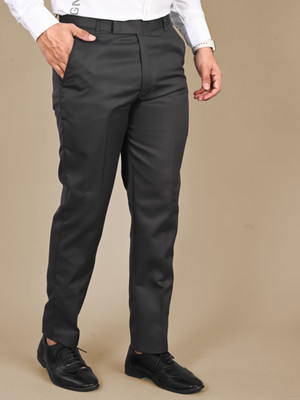 MANCREW Regular Fit Men Grey Trousers