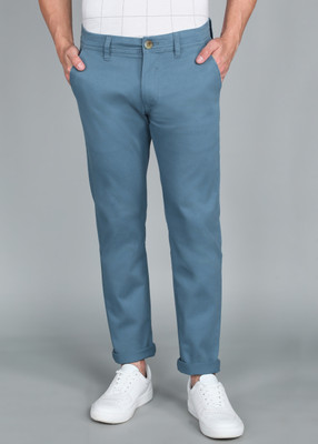 WROGN Slim Fit Men Blue Trousers