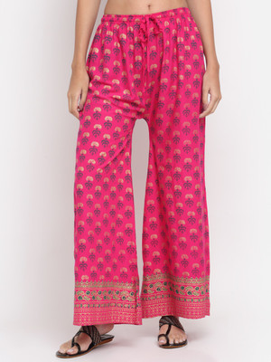 Trend Level Flared Women Pink Trousers
