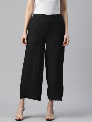 Readiprint Fashions Flared Women Black Trousers