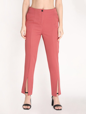 DLANXA Regular Fit Women Pink Trousers