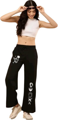 SABIAFASHION Loose Fit, Regular Fit Women Black, Multicolor Trousers