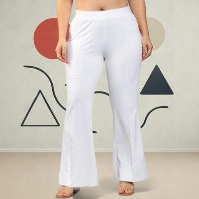 Anitafashion Loose Fit Women White Trousers