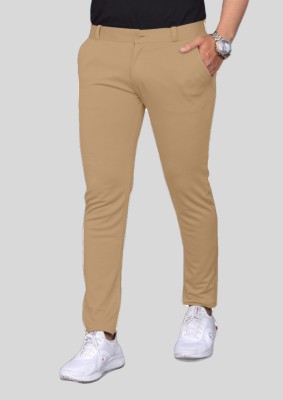 DVILLA Regular Fit Men Gold Trousers