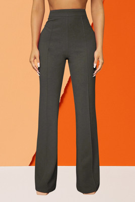 AKOTTY Comfort Fit, Regular Fit Women Grey Trousers