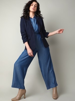 VERO MODA Relaxed Women Blue Trousers