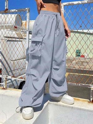 farukhi creation Loose Fit Women Grey Trousers