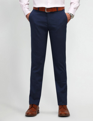 ARROW Slim Fit Men Blue Trousers