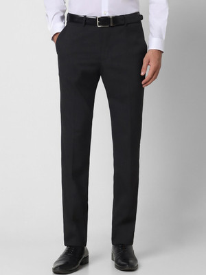 PETER ENGLAND Slim Fit Men Black Trousers