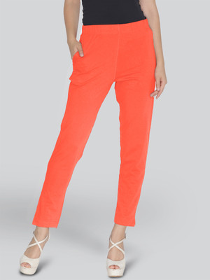 Lyra Slim Fit Women Pink Trousers