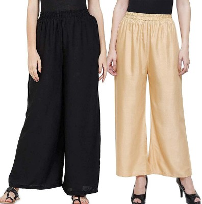 Qeheem Regular Fit Women Black, Gold Trousers