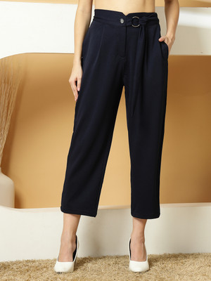 Oomph! Regular Fit Women Blue Trousers