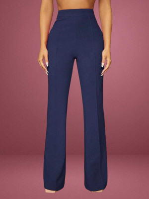 HouseOfCommon Regular Fit Women Dark Blue Trousers