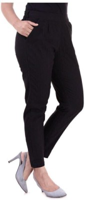 skytick Regular Fit Women Black Trousers