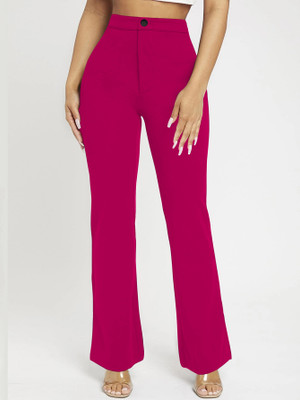 Toochki Regular Fit Women Pink Trousers