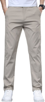 Ridhudee Fashion Regular Fit Men Cream Trousers