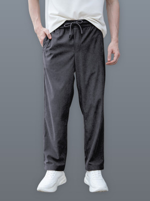 GIBBONTE Relaxed Men Grey Trousers