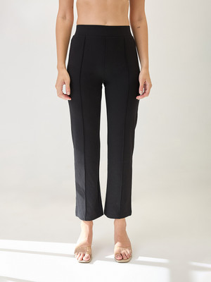 Globus Regular Fit Women Black Trousers