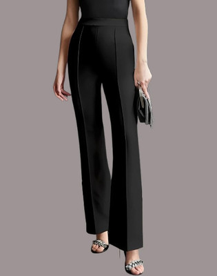 HouseOfCommon Regular Fit Women Black Trousers
