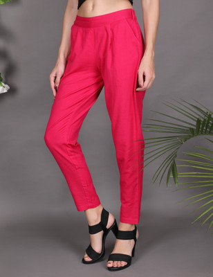Jaipur Global Regular Fit Women Pink Trousers
