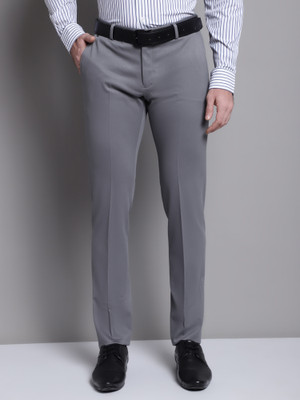 CANTABIL Regular Fit Men Grey Trousers