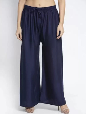 HouseOfCommon Loose Fit Women Blue Trousers
