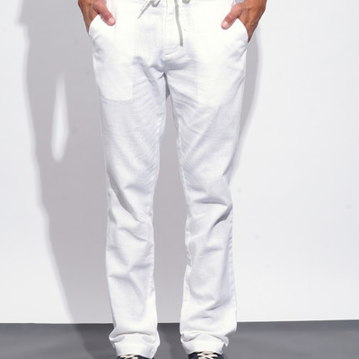 BEING HUMAN Slim Fit Men White Trousers