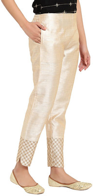 MIXFIT Regular Fit Women Cream Trousers
