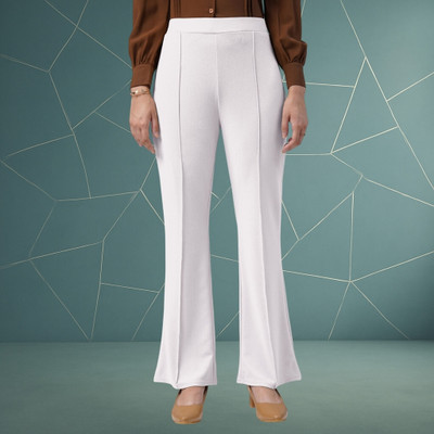 Anitafashion Loose Fit Women White Trousers