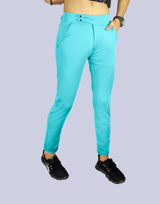 SK Clasy Slim Fit Men Light Blue Trousers