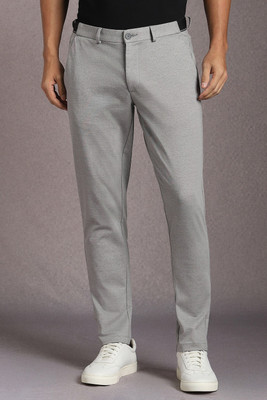Louis Philippe Ath.Work Comfort Fit Men Grey Trousers