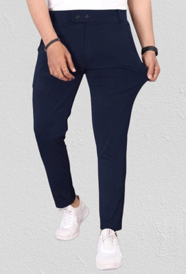 Advikfashion Slim Fit Men Blue Trousers