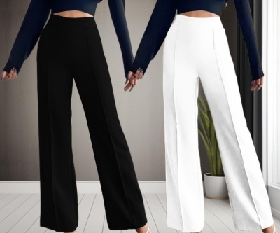 Kushi Flyer Regular Fit Women Black, White Trousers