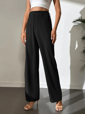 KARIMA INETERNATIONAL Regular Fit Women Black Trousers
