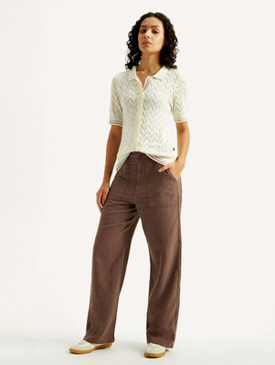 LEVI'S Loose Fit Women Brown Trousers