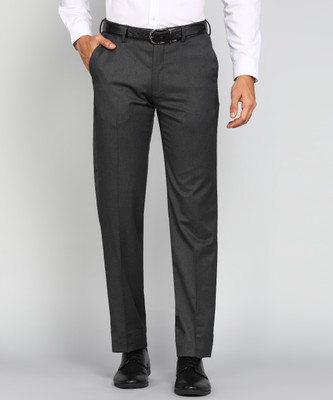 LOUIS PHILIPPE Regular Fit Men Grey Trousers