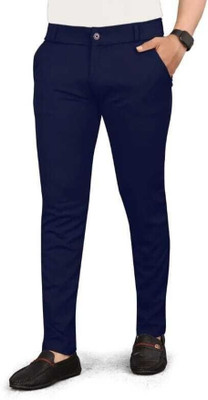 Shreyannk Men Dark Blue Trousers