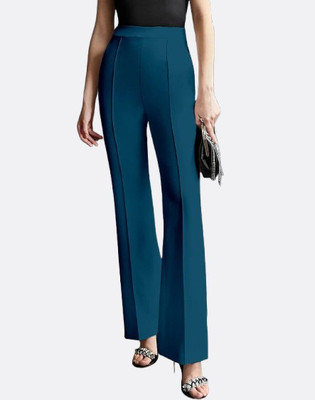 HouseOfCommon Regular Fit Women Blue Trousers