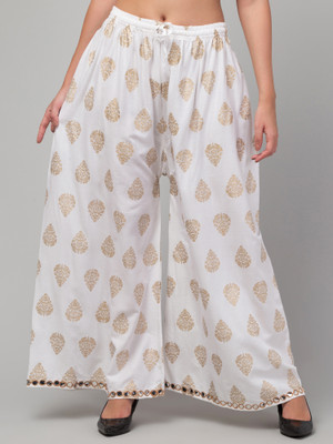 VESTIYAPLUS Flared Women White Trousers