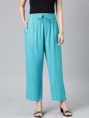 TWIN BIRDS Relaxed Women Blue Trousers