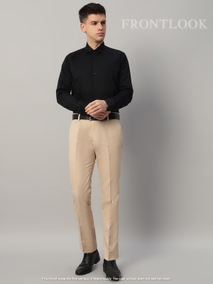 Front Look Regular Fit Men Beige Trousers