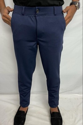 NH Fashion Regular Fit Men Dark Blue Trousers