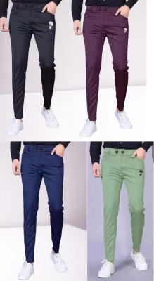RATHORSONS Regular Fit Men Black, Purple, Blue, Green Trousers