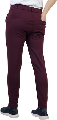 kdsn Solid Men Maroon Track Pants