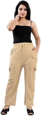 PK Fashion Women Beige Trousers