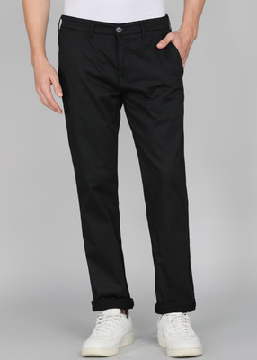 INTEGRITI Slim Fit Men Black Trousers